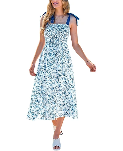 Cupshe Women's a Good Mood Floral Maxi Beach Dress