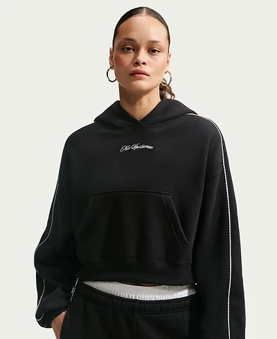 Nike Studio Fleece Women's Oversized Scallop-Trim Hoodie