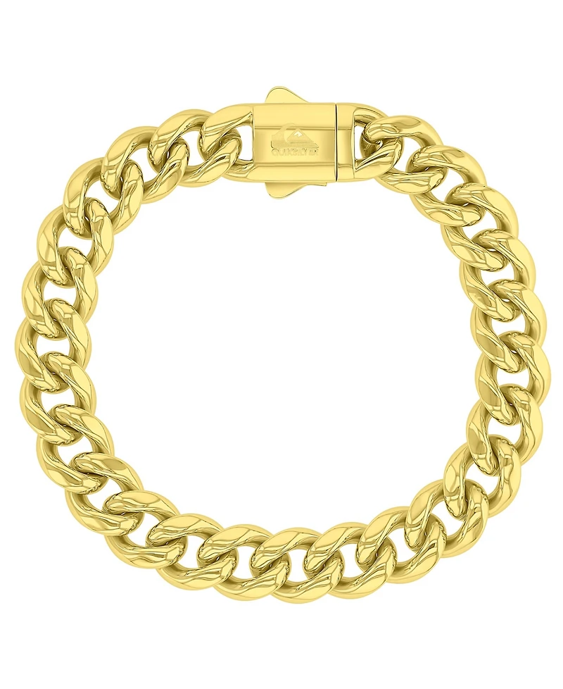 Quiksilver Men's Miami 18k Yellow Gold-Plated Cuban Chain Bracelet