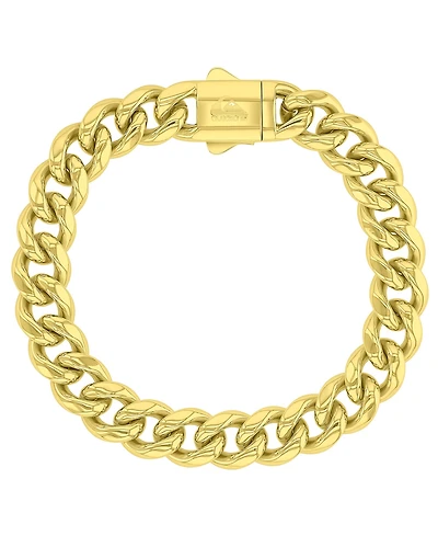 Quiksilver Men's Miami 18k Yellow Gold-Plated Cuban Chain Bracelet