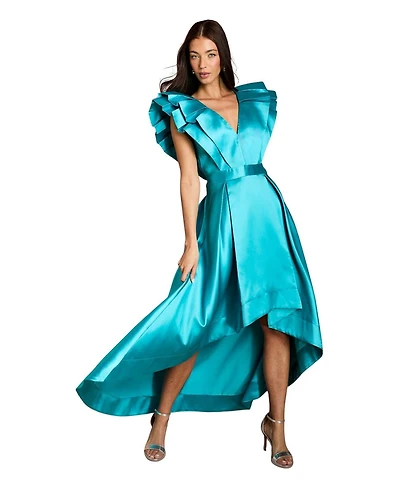 Coast Women's V-Neck High Low Midi Dress