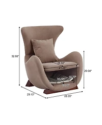 Streamdale Furniture Modern Brown Polyester Accent Chair with Pet/Storage Space