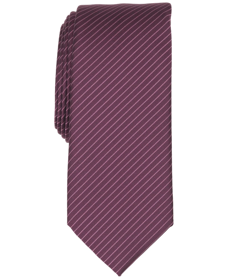 Alfani Men's Aero Fine Line Stripe Slim Silk Tie