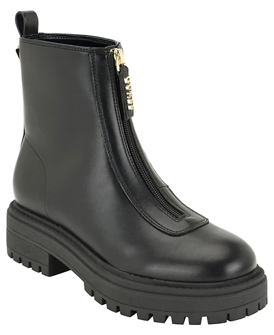 Guess Women's Syyan Front Zip Lug Sole Booties