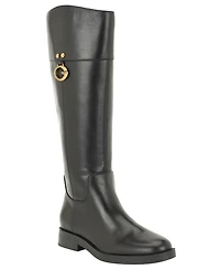 Guess Women's Kandra Wide Calf Signature G Logo Block Heel Boots