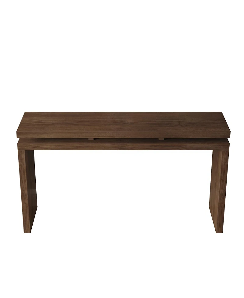 Streamdale Furniture 60'' Antique Farmhouse Console Table with Double Board Design