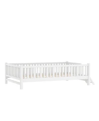 Streamdale Furniture Wood Twin Size Platform Bed with Guardrail