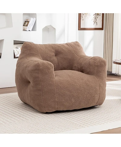 Streamdale Furniture Bean Bag Sofa Chair with Armrests and High-Density Foam