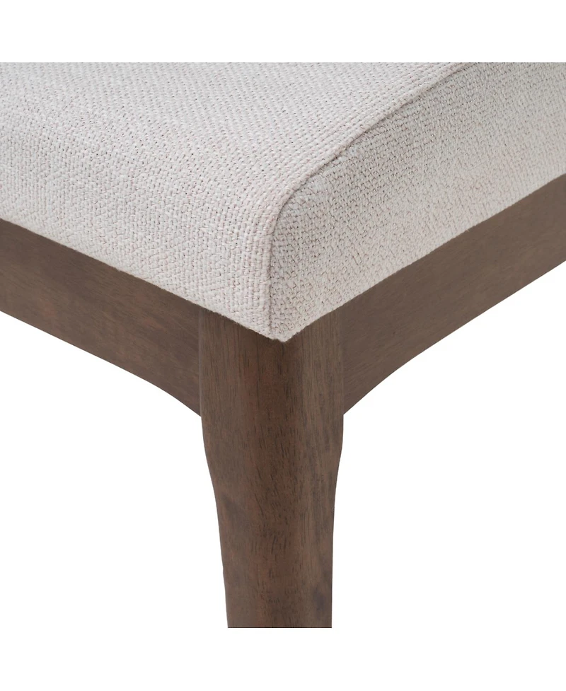 Streamdale Furniture Set of 2 Contemporary Upholstered Dining Chairs Walnut