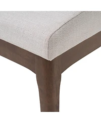 Streamdale Furniture Set of 2 Contemporary Upholstered Dining Chairs Walnut