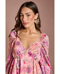 Coast Women's Printed Fit and Flare Maxi Dress