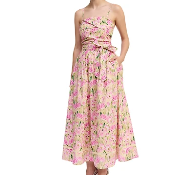 En Saison Women's Arya Straight Neck Maxi Dress