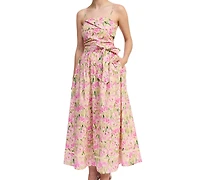 En Saison Women's Arya Straight Neck Maxi Dress