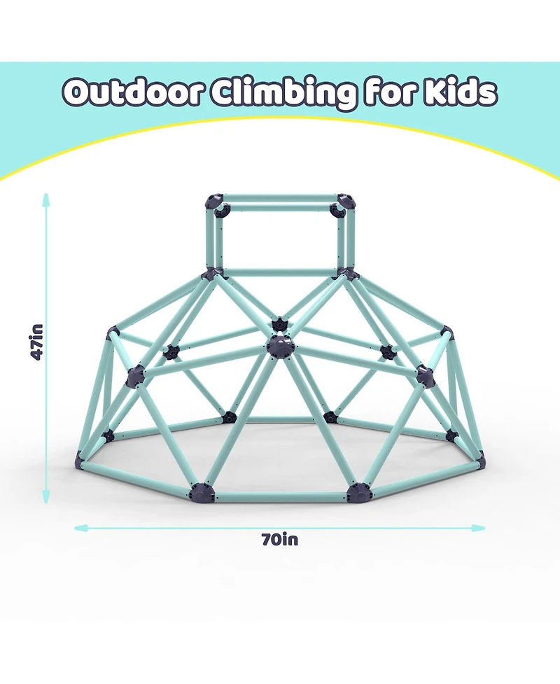 Zeny Geometric Climbing Dome – Sturdy, Strong Load Capacity, Easy Assembly, Portable, and Versatile for Indoor and Outdoor Use, for Kids