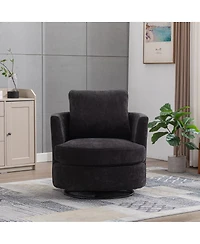 Streamdale Furniture 31.9''W Chenille Swivel Barrel Accent Chair