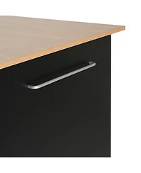 Streamdale Furniture Mobile Kitchen Island with Storage 3 Drawers and Adjustable Shelf