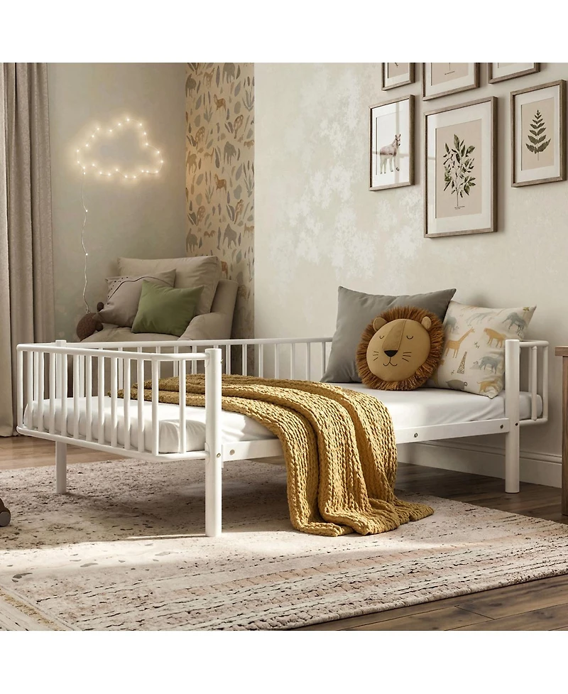 Streamdale Furniture Twin Size Metal Daybed with Sturdy Steel Slat Support