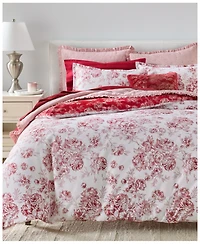 Charter Club Primrose Toile 3-Piece Duvet Cover Set, King, Macy's Exclusive