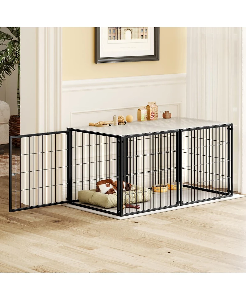 Streamdale Furniture Large Dog Cage and Playpen with Top Indoor Pet Kennel