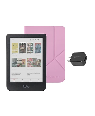 Kobo Clara eReader with SleepCover Case and Ac Bundle