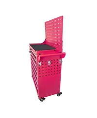 Clihome 7-Drawer Tool Cabinet with Pegboard Back Panel