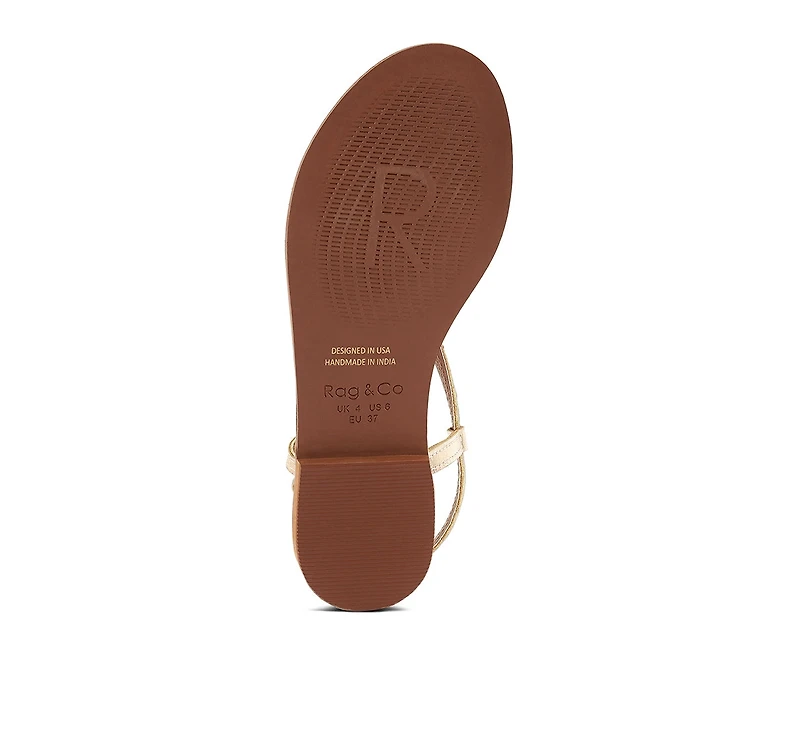 Pheobe Strappy Pink Flat Sandals
