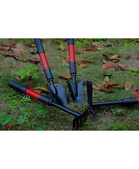 Xdovet Garden Tool Set 4-Piece Non-Slip Trowel Transplanter Cultivator Rake