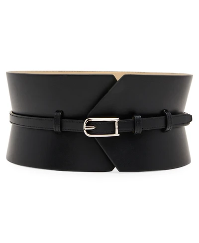 Steve Madden Textured Corset Wide Sash Belt