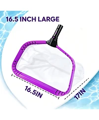 Xdovet Pool Skimmer Net Heavy Duty Deep Mesh Leaf Rake Aluminum Frame
