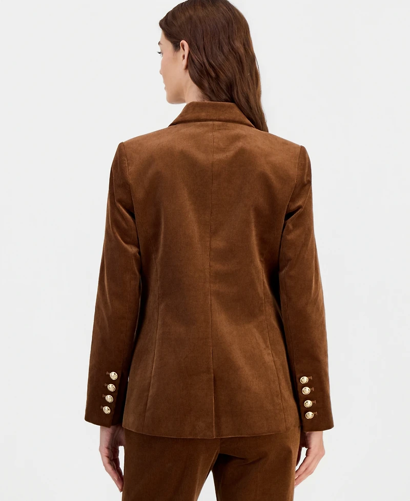 Tahari Asl Women's Single-Button Corduroy Jacket