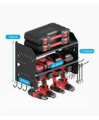 Xdovet Power Tool Storage Rack Wall-Mounted Drill Holder
