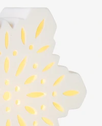 Holiday Lane Opulence Ceramic Snowflake with Led Lights Decor, Macy's Exclusive