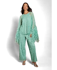 Coast Women's Sequin Cape Blouse