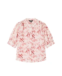 Whistles Women's Tropical Bird Textured Shirt