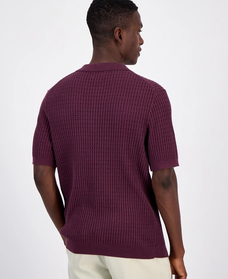 Alfani Men's Cotton Short-Sleeve Polo Sweater, Macy's Exclusive