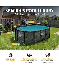 Funsicle 9'10" Oasis Designer Oval Above Ground Pool w/ Pump