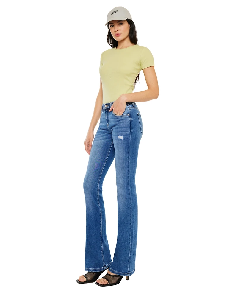 KanCan Women's Kiera Mid Rise Bootcut Jeans