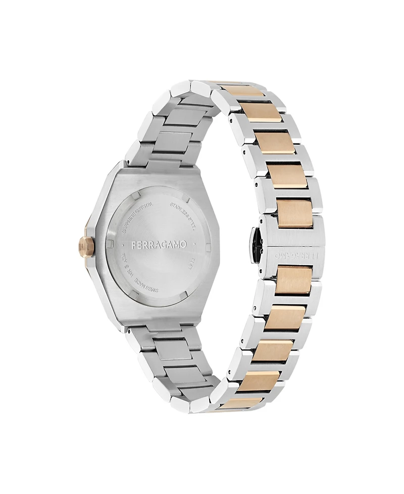 Ferragamo Men's Edge Two-Tone Stainless Steel Bracelet Watch 40mm
