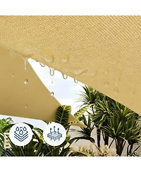 gaomon Sun Shade Sail 16' Triangle, Shade Cloth Canopy and Sunshade for Patio - Uv Block Outdoor Shade Sail for Backyard, Deck
