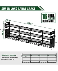 Xdovet Power Tools Organizer Wall Mount Drill Holder Storage Rack