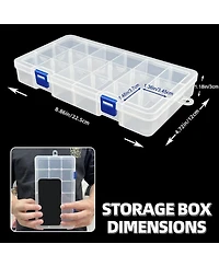 Xdovet Plastic Organizer Box Adjustable Divider Removable Grid Storage