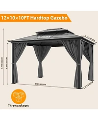 gaomon 10' x 12' Hardtop Gazebo