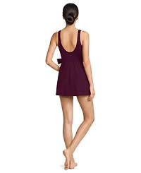 Lands' End Petite Side Tie Mini Swim Dress Swimsuit