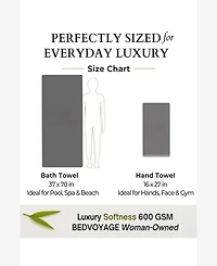 BedVoyage Luxury Oversized Viscose Bamboo and Cotton 3-Piece Bath Sheet Set