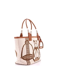 Pre-Owned HERMES 28 Sac Steeple Tote Printed Toile with Leather