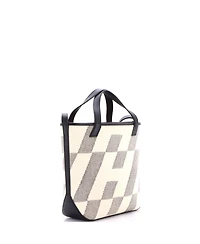 Pre-Owned Hermes Cabas H en Biais Tote Canvas with Leather