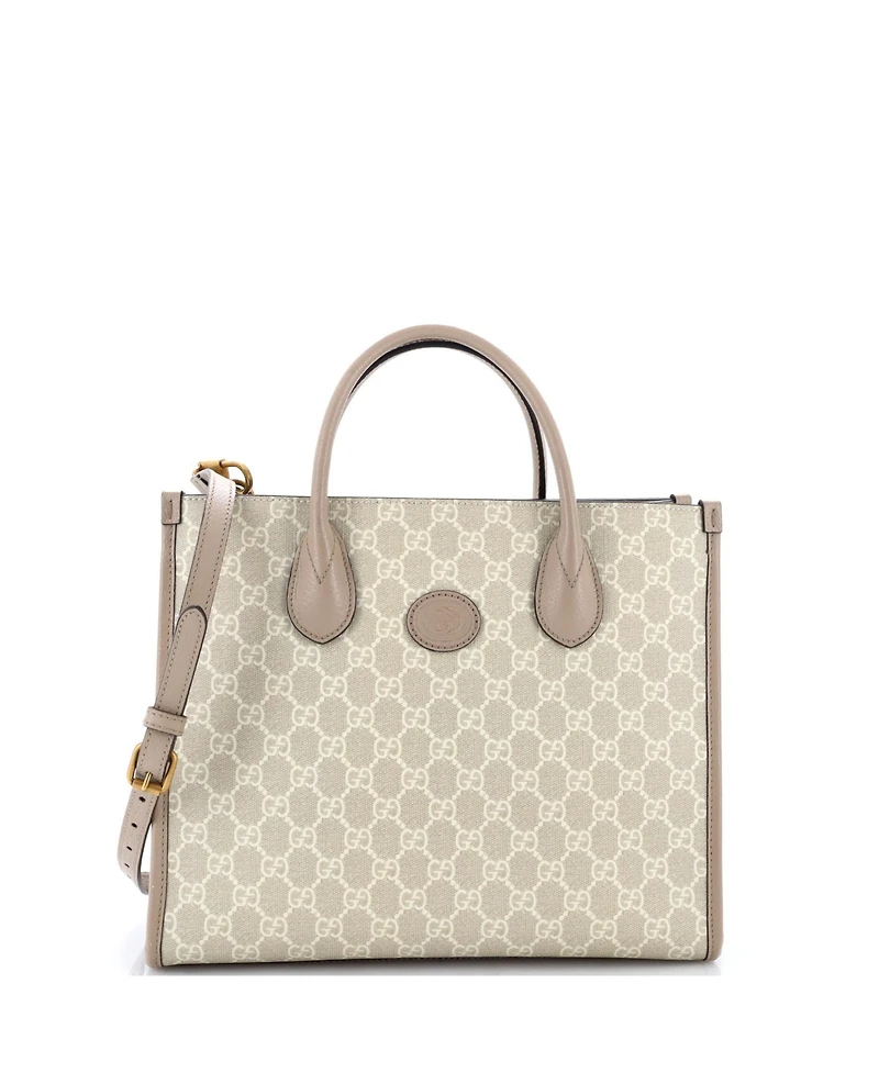 Pre-Owned Gucci Small Interlocking G Tote Gg Coated Canvas and Leather