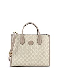 Pre-Owned Gucci Small Interlocking G Tote Gg Coated Canvas and Leather