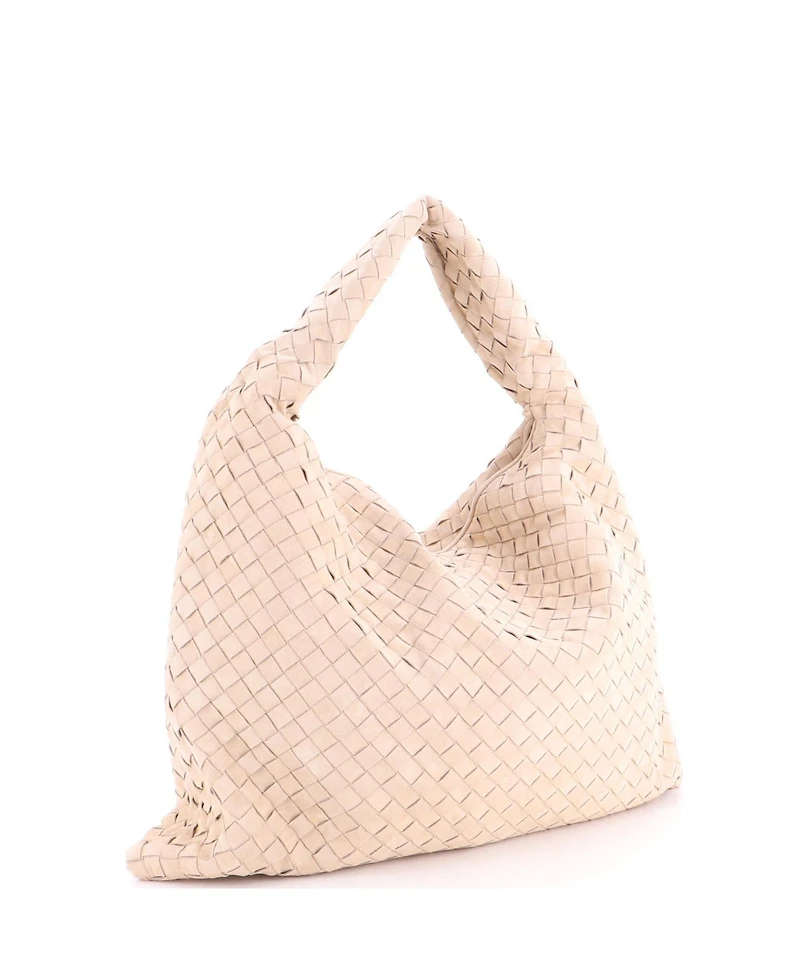 Pre-Owned Bottega Veneta Large Hop Hobo Intrecciato Suede