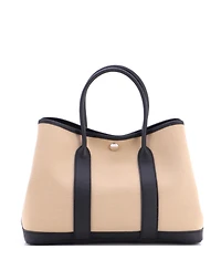 Pre-Owned HERMES 30 Garden Party Tote Toile and Leather